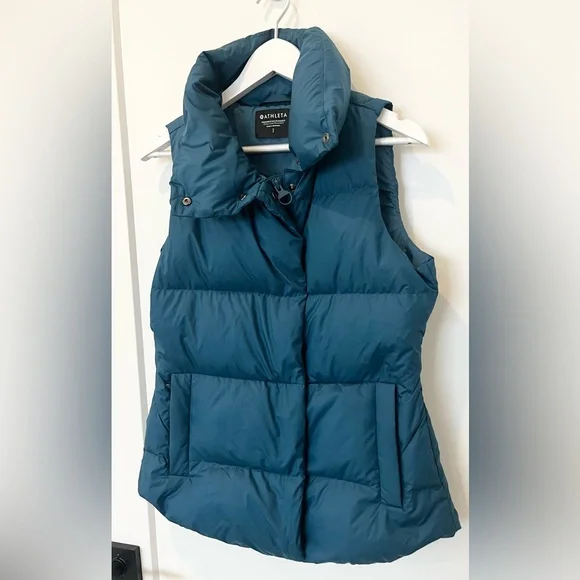 Athleta Downtown Puffer Vest Sardinia Blue Women's Size Small - Picture 3 of 10